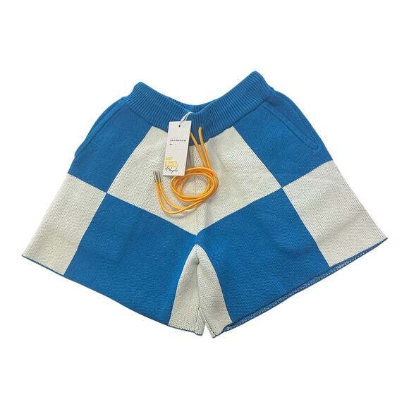 Diet Starts Monday Checkered Jacquard Shorts Blue Men's Small Los Angeles DSM - Picture 1 of 5